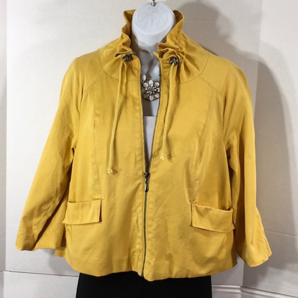 Acorn Mustard Yellow Cropped Jacket Gem